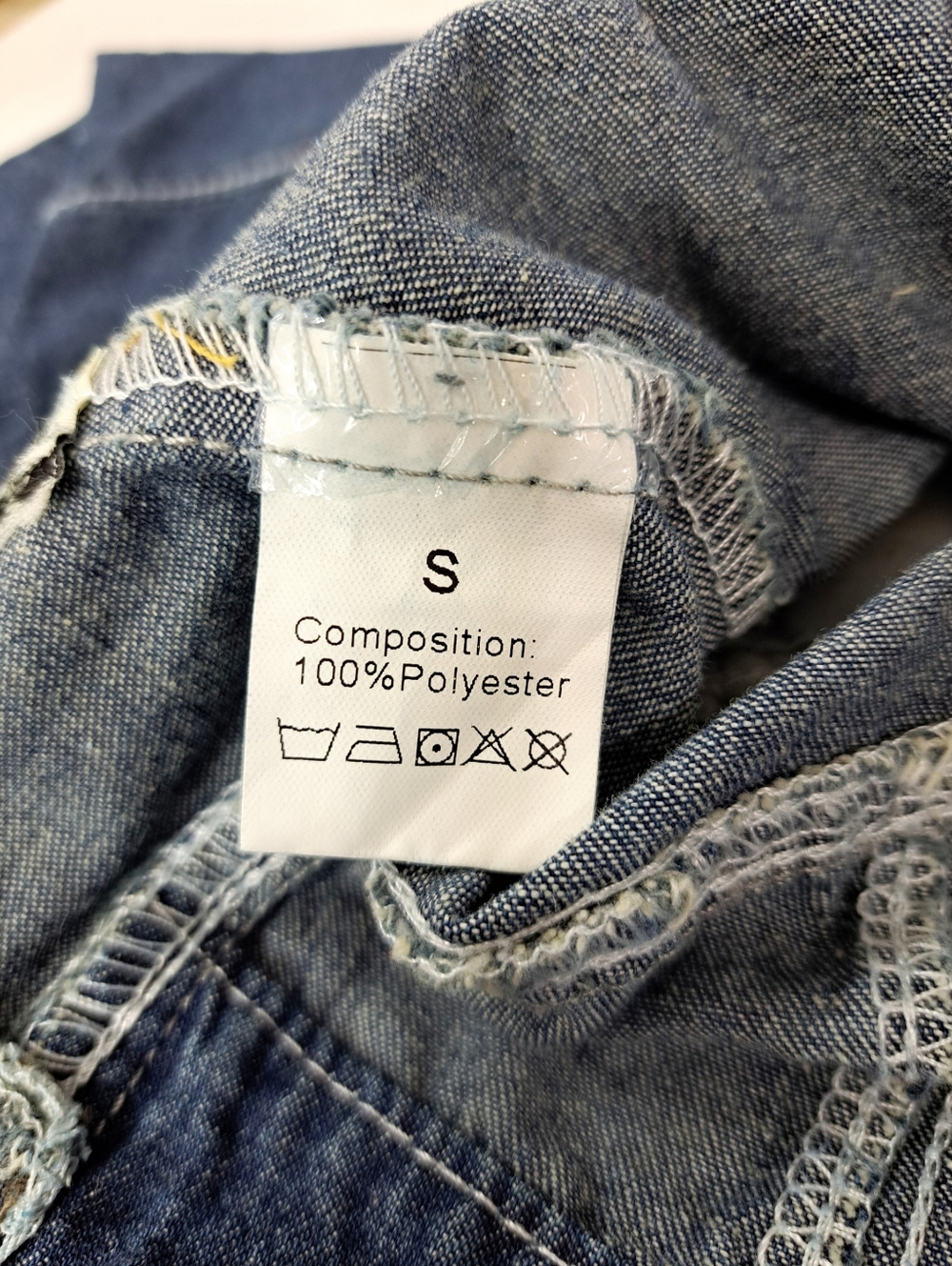 Denim Button-Front Maxi Dress - Dark Blue - Picture 7 of 12